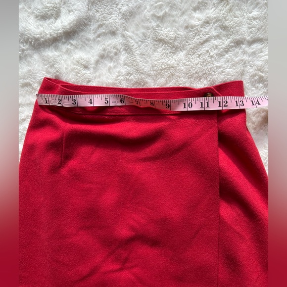 Laura ashley Wrap Skirt, 100% woo, Burnt Orange Size Small - Picture 11 of 12